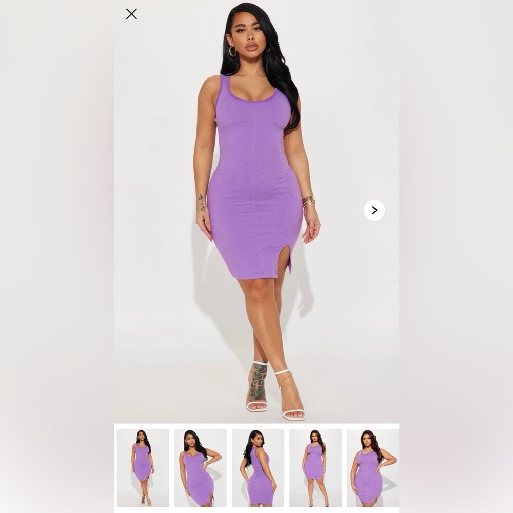 Fashion Nova Ava Mini Dress - Lavender